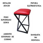 Banqueta Z Sem Encosto Banco Estilo Industrial Moderno Luxo V
