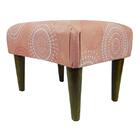 Banquinho Acolchoado Em Suede Estampado Glitter Rosa