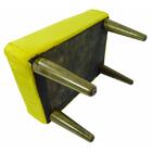 Banquinho Acolchoado Em Suede Liso Amarela