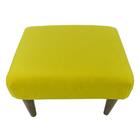 Banquinho Acolchoado Em Suede Liso Amarela