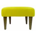 Banquinho Acolchoado Em Suede Liso Amarela