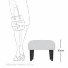 Banquinho Acolchoado Em Suede Liso Amarela