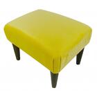 Banquinho Acolchoado Em Suede Liso Amarela