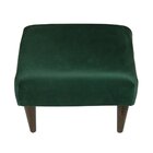 Banquinho Acolchoado Em Suede Liso Verde