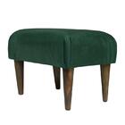 Banquinho Acolchoado Em Suede Liso Verde