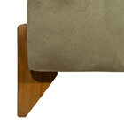 Banquinho Acolchoado Evo Retangular Peach Veludo Caqui