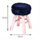 Banquinho Base Em Madeira Petit  Rosa