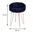 Banquinho Base Em Metal Petit  Rosa