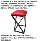 Banquinho Compacto Metalon – Elegância E Versatilidade Vermel