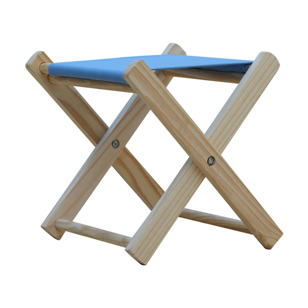 Banquinho De Madeira Banqueta Dobrável Pescador-azul Claro