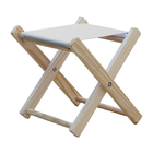Banquinho De Madeira Banqueta Dobrável Pescador-branco