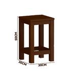 Banquinho De Madeira Maciça Baixo Castanho Nemargi