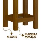 Banquinho De Madeira Maciça Baixo Imbuia Nemargi