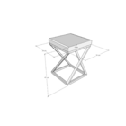 Banquinho Industrial Zênite Estofado - Preto - 47cm (cozinha