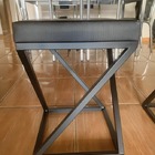 Banquinho Industrial Zênite Estofado - Preto - 47cm (cozinha