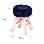 Banquinho Pés Madeira Petit  Creme