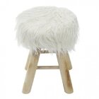 Banquinho Pés Madeira Petit  Creme