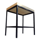 Banquinho Sapateira Madeira E Ferro 40cm - Chapa Perfurada