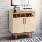 Bar 2 Portas Porta Garrafas Easy Versátile Casa D Off White/n