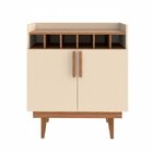 Bar 2 Portas Porta Garrafas Easy Versátile Casa D Off White/n