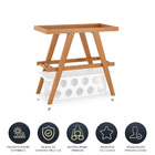 Bar Adega 9 Garrafas Decor Carrinho Aparador Madeira Mel Mdf