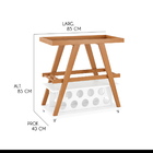 Bar Adega 9 Garrafas Decor Carrinho Aparador Madeira Mel Mdf