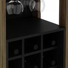 Bar Adega 9 Nichos Nogal/preto Az1032 - Tecno Mobili
