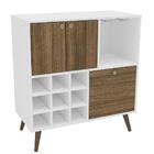 Bar Adega Alasca 2 Portas 1 Gaveta Branco/castanho - Politorno