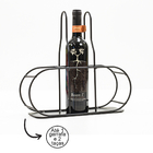 Bar Adega Aramada Preta Para Mesa Para 1 Garrafa E 2 Taças