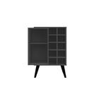 Bar Adega Capri 1 Porta 10 Nichos Brunne/preto - Genialflex