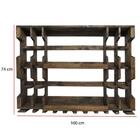 Bar Adega De Parede Com 1 Metro De Largura Para Garrafas Ipê