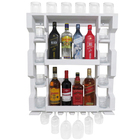 Bar Adega De Parede Em Madeira Pinus Branco Para Garrafas Taç