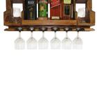 Bar Adega De Parede Em Madeira Pinus Para Garrafas Taças Imbu