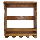 Bar Adega De Parede Em Madeira Rústica Para 4 Garrafas E 4 Ta