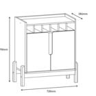 Bar Adega Lizz Cinza Perola/cedro - Casa D Móveis