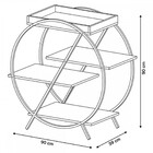 Bar Adega Luxo 3 Prateleiras Preto Fosco/bronze 4009 - Jb Bec