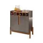 Bar Adega Madrid Cinza Perola Cedro