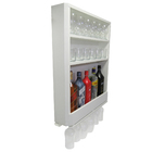 Bar Adega Parede Mdf Branco 3 Compartimentos E Porta Taça Bra