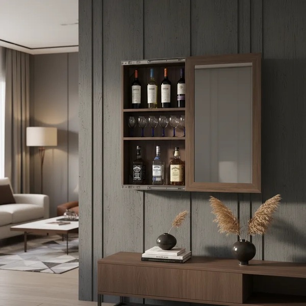 Bar Adega Peq para Vinhos e Bebidas Cristaleira Suspenso de P