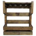 Bar Adega Speyant Em Pinus Ipê P/ Garrafas, Taças E Copos