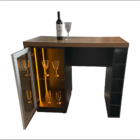 Bar Balcão Bancada Com Led E Vidro Para Embutir Cervejeira Fr