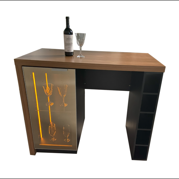 Bar Balcão Bancada Com Led E Vidro Para Embutir Cervejeira Fr