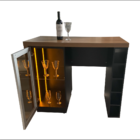 Bar Balcão Bancada Com Led E Vidro Para Embutir Cervejeira Fr