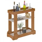 Bar Bronze 1 Prateleira Cinamomo/off White - Pnr Móveis