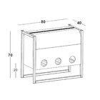 Bar Canyon 2 Pt Cacau E Marrom Escuro