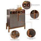 Bar Com Adega E 2 Portas Weston Pérola Cedro