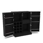 Bar Com Adega E Porta Taças 2 Portas Tokyo Preto