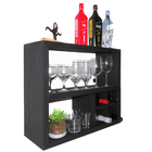 Bar De Parede Com 2 Prateleiras E 4 Nichos Em Madeira Pinus P