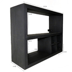 Bar De Parede Com 2 Prateleiras E 4 Nichos Em Madeira Pinus P