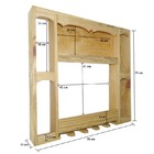 Bar De Parede Rústico Garrafas, Copos E Taças Madeira Natural